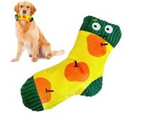 Interactive Dog Toys, Bite-Resistant Sock-Shape Chew Accessory, Squeaky Training Tool, Fun Enrichment Plaything, Suitable for Puppy Small Breed Indoor Outdoor Home Park Beach Lawn Garden Backyard
