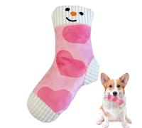 Interactive Dog Toys, Bite-Resistant Sock-Shape Chew Accessory, Squeaky Training Tool, Fun Enrichment Plaything, Suitable for Puppy Small Breed Indoor Outdoor Home Park Beach Lawn Garden Backyard