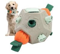 Interactive Dog Toys, Treat Dispensing Ball, Chew Squeaky Toy, Teeth Cleaning Sniffing Enrichment, 5.31x5.12x4.33 inches, for Small Medium Large Breeds and Relaxing Play