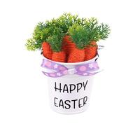 Interactive Easter Egg - Easy Setup Party Favor With Carrot Ornament Bucket | Fun Easter Decoration For Women Kid Boys Girls, Youth Teens Desk Bedroom Living Room Home Shelf Display Accessory