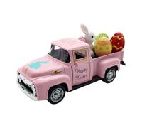 Interactive Easter Play Trucks - Toy Vehicles | 12.5x5x4cm Zinc Alloy Car with Resin Rabbit Egg, 138g Lightweight Model, 1:32 Scale Collectible, Classroom Nursery Bedroom Gift for Spring Holiday