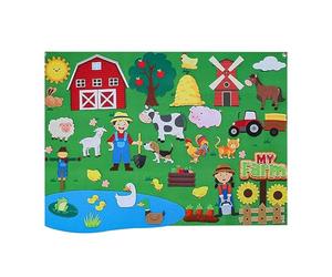 Interactive Felt Story Kit - Visual Learning Toy for Preschoolers | Colorful Characters and Backgrounds Encouraging Language Skills Dramatic Play and Cognitive Development 40.94x29.53 in