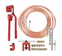 Interactive Flare Tool Set, Brake Pipe Flaring Kit, Pipes Bending Cutter, Responsive Sturdy Steel Build, Precision Tooling for Hvac, Automotive, Motorcycle Repair, Plumbing, Refrigeration Use