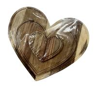 Interactive Heart Charcuterie Board, Wood Serving Dish, Board Kitchen & Home Accessories for Party Picnic Camping, Farmhouse Valentine's Day, 40 x 30 x 4 cm