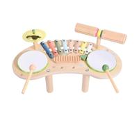 Interactive Kids Drum Set - 7in1 Wooden Percussion Instrument | Musical Sensory Toy with Rhythm Play, Drum Kit with Early Learning Fun, Preschool Music Set, Educational Instrument for Homeschooling