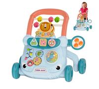- Interactive Learning Walker | Centre d'activité de hauteur réglable Walker avec plateau de jeu amovible, musique, lumières et jouets, conception pliable pour une pratique de marche en to