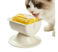 Interactive Lick Bowl, Rolling Core Liquid Feeder, 6.3x2.8 inches Slow Bowl with Suction Base, Food Grade Silicone Feeder, Modern Distraction Pad with Circular Style, Weight Management Tool for Home