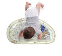 Interactive Liquid Activity Center, Sensory Water Mat, Light Up Inflatable Fun Pad, Glowing Tummy Time, Play Mat for Birthdays, Sensory Discovery Toy Utilized Across Backyard Beach Gym Floor Spaces