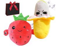 Interactive Music Plush Toy, Banana Plush Musical Sensory Toy With Sounds, Support Clapping, Tapping And Rhythm Battle Gameplay, Perfect For Parent-Child Bonding,Family Party Moments (2PCS-b)