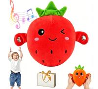 Interactive Music Plush Toy, - Fun & Playful Sound-Activated Toys, Touch Sensitive Soft Fruit Musical Toy for Child Learning & Group Play, Christmas and Birthday Gifts (red,Rechargeable battery)