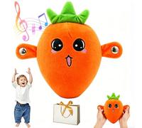 Interactive Music Plush Toy, - Fun & Playful Sound-Activated Toys, Touch Sensitive Soft Fruit Musical Toy for Child Learning & Group Play, Christmas and Birthday Gifts (Orange,Rechargeable Battery)
