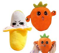 Interactive Music Plush Toy Set, Fruit Musical Sensory Toy, Electric Touch-Sensitive Banana & Fruit Plush with Sound Features, Fun & Playfu, Parent-Child Play Fun (2pcs-B)