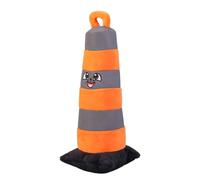 Interactive Plush Dog Chew Toy, Soft Traffic Cone Design Puppy Teething Toy, Indoor Agility Training Companion for Dogs, Squeaky Pet Toy for Shelter, Home, Crate, Puppy Play, Chewing and Mental Stimul