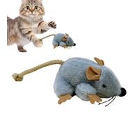 Interactive Plush Mouse - Cat Toy Game for Pet Fun | Soft Plush with Moving Tail Sound, Indoor Outdoor Kitten Play, Birthday Gift Daily Entertainment, Home Ground, Activity Supplies, Cute Design