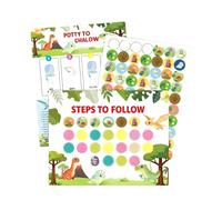 Interactive Potty Training Chart, Motivational Toilet Habit Trainer with Sticker Rewards, Fun Educational Potty Chart for Kids, Boys and Girls, Toilet Training Encouragement, Daycare