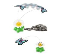 Interactive Rotating Butterfly Cat Toy Battery Operated Moving Cat Teaser Toy