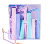 Interactive Shape Builder Kit de jeu 120 x 60 mm - Jouet mathématique magnétique ABS - Design géométrique pratique avec assemblage simple - Ressource d'apprentissage précoce pour les jeux éducatifs
