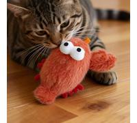 Interaktive Hundespielzeug Chat interactif en forme de crabe avec chat | Dentition douce pour chats - Exercice d'enrichissement pour l'enrichissement à la maison ou à l'appartement (A, taille unique)