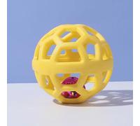 Interaktive Hundespielzeug Hollow Ba Lls Be Lls Be Lls Jouet d'entraînement interactif pour le nettoyage des dents en caoutchouc TPR avec chien (jaune, A)