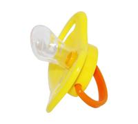 Interaktive Hundespielzeug Sucette en silicone pour chien et chat - Sucette apaisante à mâcher pour chien et chat - Accessoires pour chat (Jaune clair, 5,5 x 3,8 x 4 cm)