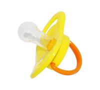 Interaktive Hundespielzeug Sucette en silicone pour chiot et chat - Jouet à mâcher apaisant pour chien et chat - Accessoires pour chat (jaune, 5,5 x 3,8 x 4 cm)
