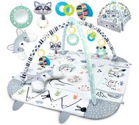 Ricokids Tapis éducatif interactif Lapin 110x100 cm Double face Jouets multifonctions Coussin inclus