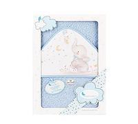 Interbaby 01227-01 Cape de Bain Con Capuche Elefante Bleu