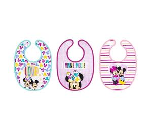 Interbaby Amazon Disney Lot de 3 bavoirs éponge avec velcro 20 x 30 cm Mickey Mouse