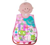 Interbaby Bavette bébé imperméable rose-rouge 2pcs.