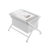 Interbaby berceau junior 90 x 55 cm bois/coton blanc 5 pièces