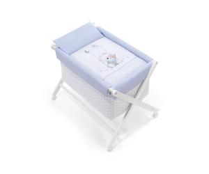 Interbaby - Berceau Teddy Bear junior 90 x 72 cm bois/coton blanc