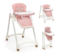 Interbaby | Chaise haute évolutive pliable pour bébé de 6 à 36 mois, maximum 20 kg, aluminium, dossier réglable en 3 positions, pieds et tablette réglables, harnais de sécurité.
