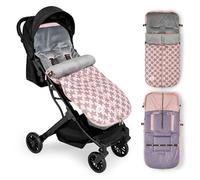 Interbaby Chanceliere Bebe Poussette Couverture Poussette Bebe Hiver, Doux | Sac de Couchage Poussette Bebe Détachable, Double Ouverture, Lavage Facile, Matériaux Antiallergiques, Star Navy Rose