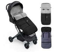 Interbaby Chanceliere Bebe Poussette Couverture Poussette Bebe Hiver, Doux | Sac de Couchage Poussette Bebe Détachable, Double Ouverture, Lavage Facile, Matériaux Antiallergiques, Noir