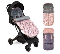 Interbaby Chanceliere Bebe Poussette Couverture Poussette Bebe Hiver, Doux | Sac de Couchage Poussette Bebe Détachable, Double Ouverture, Lavage Facile, Matériaux Antiallergiques, Montan Rose