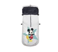 Interbaby Chancelière universelle pour poussette d'hiver douce, chaude et moelleuse | Chancelière d'hiver amovible, double ouverture, lavage facile, matériaux anti-allergiques, Mickey Geo