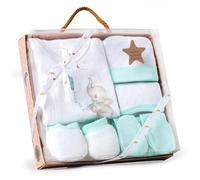 Interbaby Coffret cadeau pour bébé: ensemble 5 pièces, modèle Éléphant, vert