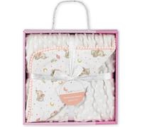 Interbaby Couverture pour bébé 80x110 Oursons crème en microfibre avec bulles en relief