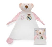 Interbaby - Doudou pour Bébé Ours Real Madrid - Couverture d'Attachement Douce avec Peluche - Produit Officiel du Real Madrid CF - Idéal pour Nouveau-Nés et Jeunes Enfants Futurs Madridistas