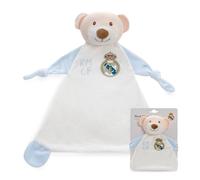 Interbaby - Doudou pour Bébé Ours Real Madrid - Couverture d'Attachement Douce avec Peluche - Produit Officiel du Real Madrid CF - Idéal pour Nouveau-Nés et Jeunes Enfants Futurs Madridistas