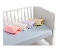 INTERBABY. Drap-housse ajustable pour lit de bébé en blanch · 100% coton · 60x120cm
