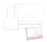 Interbaby - Draps bébé en Coton - Poussette/Nacelle/Couffin - Étoiles et Lune Multicolores - Ensemble 3 pièces. Drap-Housse, Drap de Dessus et taie d'oreiller.