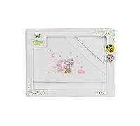 Interbaby - Draps de Berceau en Polaire Corail Blanc et Gris Minnie Mouse