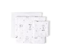 Interbaby Koala Parure de lit 3 pièces pour lit bébé 100% Coton Blanc/Bleu