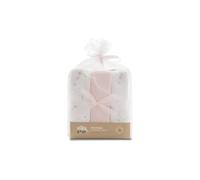 Interbaby Langes Bébé Bambou Coton - Lot 3 Gazes Mousseline 55x70 cm Rose | Ultra doux et absorbant pour nouveau-né | Soin peau délicate au change | Lavable en machine | Cadeau naissance idéal