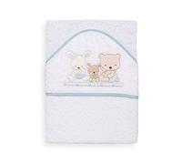 Interbaby Love - Capa de baño, 1 x 1 m, color blanco/azul