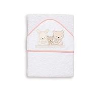 Interbaby Love - Capa de baño, 1 x 1 m, color blanco/rosa