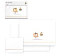 Interbaby - Parure de lit bébé Real Madrid - Parure de lit 3 pièces avec Lion et écusson brodés - 100% Coton Doux, Respirant et hypoallergénique - Produit Officiel pour Nouveau-nés