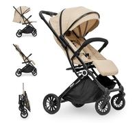 Interbaby - Poussette Canne Voyage | Poussette Compacte de la Naissance à 48 Mois ou 22 kg | Bouton de Pliage Rapide, Amortisseurs, Capote XXL Interchangeable, Accoudoirs | Poussette Beige