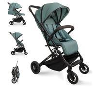 Interbaby Poussette de voyage | Poussette de naissance jusqu'à 48 mois ou 22 kg | Bouton de pliage rapide, amortisseurs, capote XXL interchangeable, accoudoirs | Poussette bébé verte